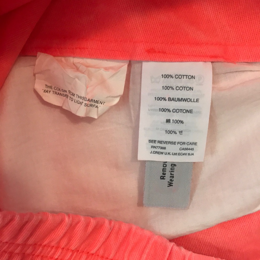 J. Crew Neon Cotton Faille Pull-on Shorts. Small - Picture 4 of 8
